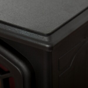 HOMCOM Ηλεκτρικό τζάκι με εφέ φλόγας, ρυθμιζόμενη κάλυψη θερμοκρασίας 20-25m² - Μαύρο 820-215V90 - Image 5