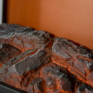 HOMCOM Ηλεκτρικό τζάκι με εφέ φλόγας και 3 ανοιχτές πλευρές ρυθμιζόμενη κάλυψη θερμοκρασίας 20-25m² - Μαύρο 820-222V90BK - Image 6