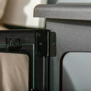 HOMCOM Ηλεκτρικό τζάκι με εφέ φλόγας και 3 ανοιχτές πλευρές ρυθμιζόμενη κάλυψη θερμοκρασίας 20-25m² - Μαύρο 820-222V90BK - Image 7