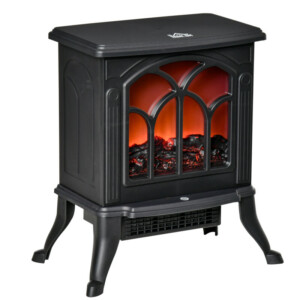 HOMCOM Ηλεκτρικό Τζάκι Δαπέδου με 2 Επίπεδα Ισχύος 750/1500 W