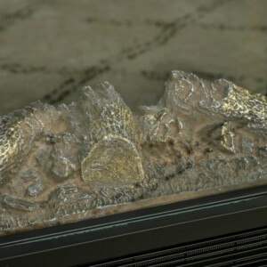 HOMCOM Ηλεκτρικό Τζάκι 1000W / 2000W με ρεαλιστικό LED έλεγχο φλόγας και θερμοκρασίας, 40,5x20x62 cm, μαύρο 820-301V90BK - Image 7