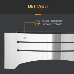 Τζάκι HOMCOM βιοαιθανόλης από ανοξείδωτο χάλυβα, 3 ώρες καύσης με δοχείο 1,5L και κάλυψη 25m², 45x18x17 cm, Ασημί 820-330V00SR - Image 5