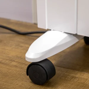 Ηλεκτρική θερμάστρα HOMCOM 1000/2000W με χρονοδιακόπτη και ρυθμίσεις θερμότητας για δωμάτια έως 15 m², 75x31x66,5 cm, Λευκό 820-336V90WT - Image 7