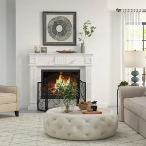 HOMCOM Τζάκι Σπαρκαδόρος 3 Πάνελ σε Μεταλλικό με Πτυσσόμενο Σχέδιο, 66x31x81 cm, Μαύρο 820-392V00BK - Image 5