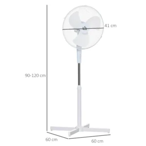 Ανεμιστήρας 45 W Χρώματος Λευκό HOMCOM 824-045WT - Image 2