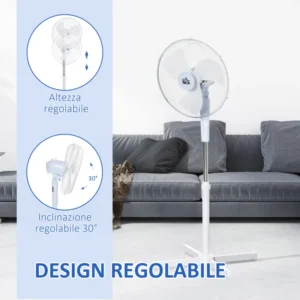 Ανεμιστήρας 45 W Χρώματος Λευκό HOMCOM 824-045WT - Image 3