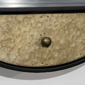 HOMCOM Στρογγυλός Καθρέφτης Τοίχου Ø61cm με Συρτάρι και Μαύρο Μεταλλικό Σκελετό 830-474 - Image 7