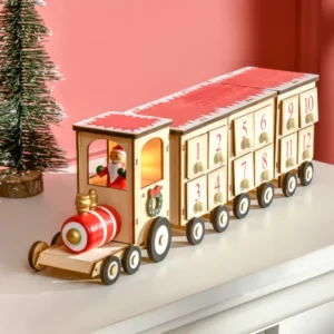 Ημερολόγιο Χριστουγέννων σε Σχήμα Τρένου με Άγιο Βασίλη και Φώς LED HOMCOM 830-519V00MX - Image 7
