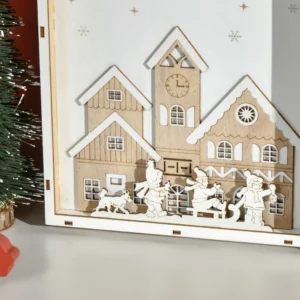 Ξύλινο Christmas Advent Calendar με Χριστουγεννιάτικα Θέματα 22 x 7 x 32 cm HOMCOM 830-521V00MX - Image 5