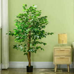 HOMCOM Τεχνητό Φυτό Ficus Ύψος 150 cm για χρήση σε εσωτερικούς και εξωτερικούς χώρους με περιλαμβάνεται γλάστρα 830-799V00GN - Image 6
