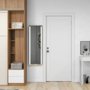 Ορθογώνιος καθρέφτης τοίχου HOMCOM με ρυθμιζόμενα φώτα LED και διακόπτη αφής, 40x120 cm 830-808V50CR - Image 7