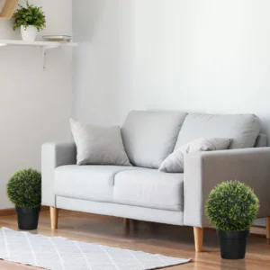 HOMCOM  Σετ από 2 Τεχνητά Φυτά σε Σφαίρα με Φύλλα Κέδρου για Σπίτι και Κήπο Ø45 εκ., Πράσινο  830-949V00GN - Image 7