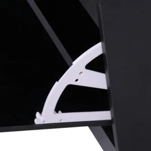 Σχάρα επίπλων εισόδου HOMCOM με σχάρα παπουτσιών και καθρέφτη, σε μοριοσανίδα, 90x10x102 cm, μαύρο 831-146BK - Image 5