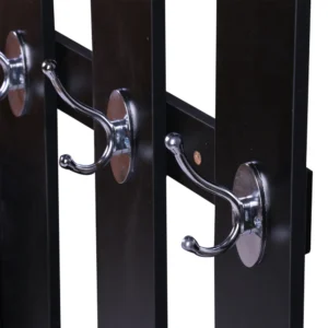 Σχάρα επίπλων εισόδου HOMCOM με σχάρα παπουτσιών και καθρέφτη, σε μοριοσανίδα, 90x10x102 cm, μαύρο 831-146BK - Image 6