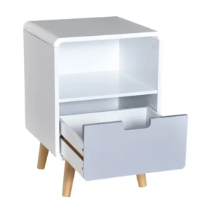 Ξύλινο Κομοδίνο με 1 Συρτάρι και 1 Ράφι 40 x 38 x 58 cm HOMCOM 831-197 - Image 2