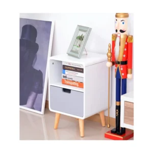 Ξύλινο Κομοδίνο με 1 Συρτάρι και 1 Ράφι 40 x 38 x 58 cm HOMCOM 831-197 - Image 4