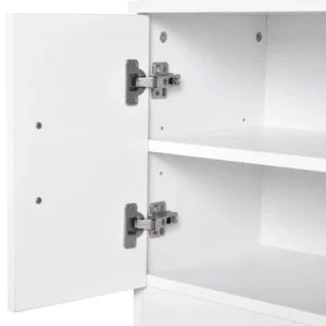 Έπιπλα εισόδου Homcom με σχάρα παπουτσιών και κρεμάστρα σε λευκό ξύλο, 100x32x187cm 831-213 - Image 7