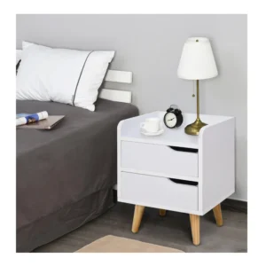 Ξύλινο Κομοδίνο με 2 Συρτάρια 33 x 28 x 42 cm HOMCOM 831-294 - Image 5