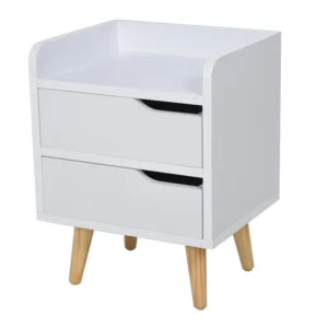 Ξύλινο Κομοδίνο με 2 Συρτάρια 33 x 28 x 42 cm HOMCOM 831-294 - Image 8