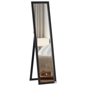 Καθρέφτης δαπέδου και τοίχου HOMCOM με πτυσσόμενη στήριξη και πλαίσιο MDF