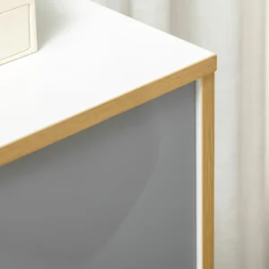 HOMCOM Συρταριέρα μοριοσανίδα και MDF για Υπνοδωμάτιο και Σαλόνι, 75x42x75 cm, Γκρι Λευκό και Καφέ 831-526BN - Image 7