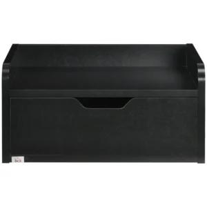 Σετ Κρεμαστά Ξύλινα Κομοδίνα 40 x 30 x 19.5 cm 2 τμχ Χρώματος Μαύρο HOMCOM 831-629V00BK - Image 5