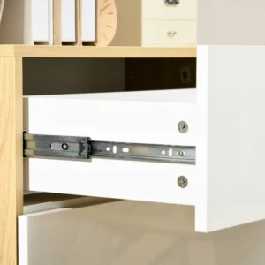 HOMCOM Συρταριέρα με 4 συρτάρια για σαλόνι και κρεβατοκάμαρα με χερούλια από κράμα αλουμινίου, 70x35x92cm, Λευκό 831-648V00WT - Image 5