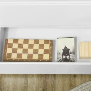 HOMCOM Συρταριέρα με 3 συρτάρια σε λευκή μοριοσανίδα για κρεβατοκάμαρα, γραφείο και σαλόνι, 70x37x75cm 831-671V00WT - Image 5