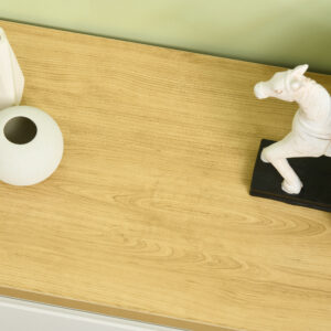 HOMCOM Μοντέρνα συρταριέρα με 6 συρτάρια σε μοριοσανίδα για κρεβατοκάμαρα και είσοδο, 140x37x75cm, λευκό και χρώμα ξύλου 831-672V00WT - Image 6