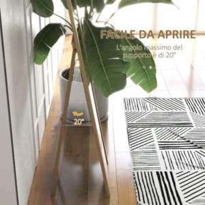 Καθρέφτης HOMCOM με πλαίσιο MDF με πόδια και γάντζους για χρήση τοίχου ή τοίχου, 37x40x155 cm 831-695V00AK - Image 4