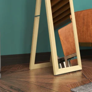 Καθρέφτης HOMCOM με πλαίσιο MDF με πόδια και γάντζους για χρήση τοίχου ή τοίχου, 37x40x155 cm 831-695V00AK - Image 7