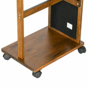 Καθρέφτης κρεβατοκάμαρας και διαδρόμου HOMCOM με κάτω ράφι και ράγα, σε ξύλο και γυαλί, 35,5x49,5x167,8 cm 831-712V00WN - Image 6