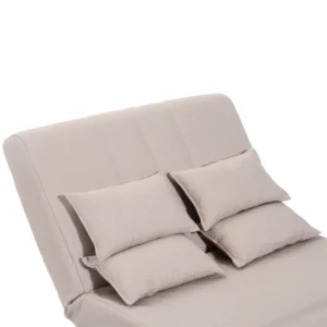 Homcom Καναπές-Κρεβάτι 2 για 1 ½ Τετράγωνο από ατσάλι και ύφασμα με 4 μαξιλάρια κρέμας 833-079 - Image 6