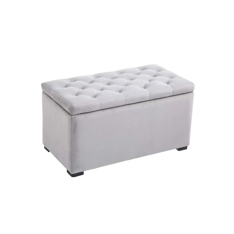 Σετ Σκαμπό με Αποθηκευτικό Χώρο και 2 Σκαμπό Πουφ HOMCOM 833-160GY Σετ Σκαμπό με Αποθηκευτικό Χώρο και 2 Σκαμπό Πουφ HOMCOM 833-160GY