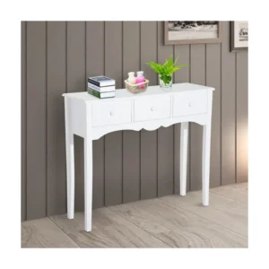 Ξύλινη Κονσόλα με 3 Συρτάρια 100 x 32 x 85 cm HOMCOM 833-313 - Image 4