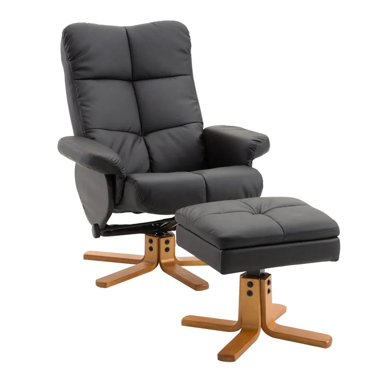 Ανακλινόμενη Πολυθρόνα με Υποπόδιο 80 x 99 x 86 cm HOMCOM 833-359BK Ανακλινόμενη Πολυθρόνα με Υποπόδιο 80 x 99 x 86 cm HOMCOM 833-359BK