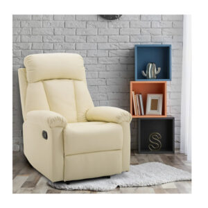 Ανακλινόμενη Πολυθρόνα με Υποπόδιο 80 x 97 x 107 cm Χρώματος Λευκό HOMCOM 833-455WT - Image 3