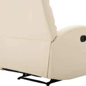 Πολυθρόνα HOMCOM Relax με επένδυση από δερματίνη, ξαπλωμένη πολυθρόνα με στήριγμα ποδιών και ψηλή πλάτη, 80x91x102 cm, κρέμα 833-456WT - Image 6