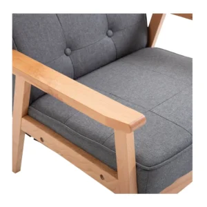 Ξύλινη Πολυθρόνα 70 x 64.5 x 70 cm HOMCOM 833-664 - Image 3