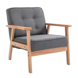 Ξύλινη Πολυθρόνα 70 x 64.5 x 70 cm HOMCOM 833-664 - Image 5