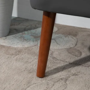 Διθέσιος καναπές Homcom με ξύλινο σκελετό και γκρι επένδυση από συνθετικό δέρμα 833-808 - Image 7