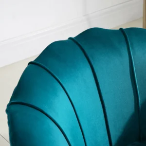 Πολυθρόνα HOMCOM Vintage Design σε πετρελαϊκό πράσινο βελούδο 833-961 - Image 7