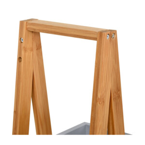 Ραφιέρα Μπάνιου από Μπαμπού με 3 Ράφια 30 x 18 x 81 cm Kleankin 834-100V01GY - Image 2