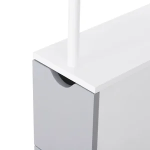 Εταζέρα Μπάνιου με 3 Ντουλάπια και 2 Ράφια 15 x 33 x 136 cm HOMCOM Λευκή 834-114 - Image 3
