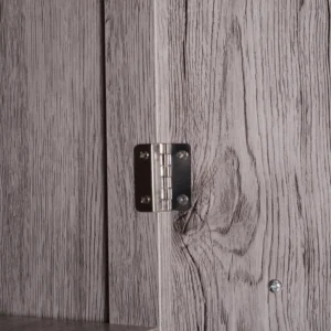 kleankin Στήλη μπάνιου από MDF με 2 Ντουλάπες και 2 Ανοιχτά Ράφια, 30x32x172,5 cm, Χρώμα ξύλου 834-212 - Image 7