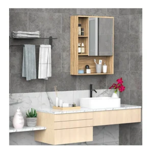 Καθρέπτης Μπάνιου με Ντουλάπι 60 x 15 x 76 cm Kleankin 834-259 - Image 4