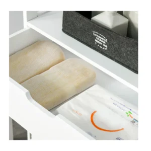 Ραφιέρα Μπάνιου με 2 Ράφια και 1 Ντουλάπι 60 x 122.5 x 33 cm Kleankin 834-309 - Image 2