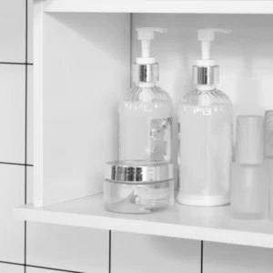 kleankin Επιτοίχιο Ντουλάπι Μπάνιου Εξοικονόμησης Χώρου με Ντουλάπι και Ράφι, 60x20x70cm - Λευκό 834-341 - Image 7