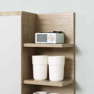 kleankin Καθρέφτης Τοίχου Μπάνιου με Πόρτα και 3 Πλαϊνά Ξύλινα Ράφια, 60x18x50cm 834-378ND - Image 6