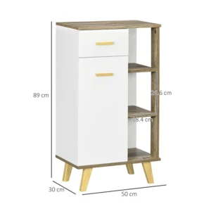 Ξύλινο Έπιπλο Μπάνιου 50 x 30 x 89 cm Kleankin 834-398 - Image 4